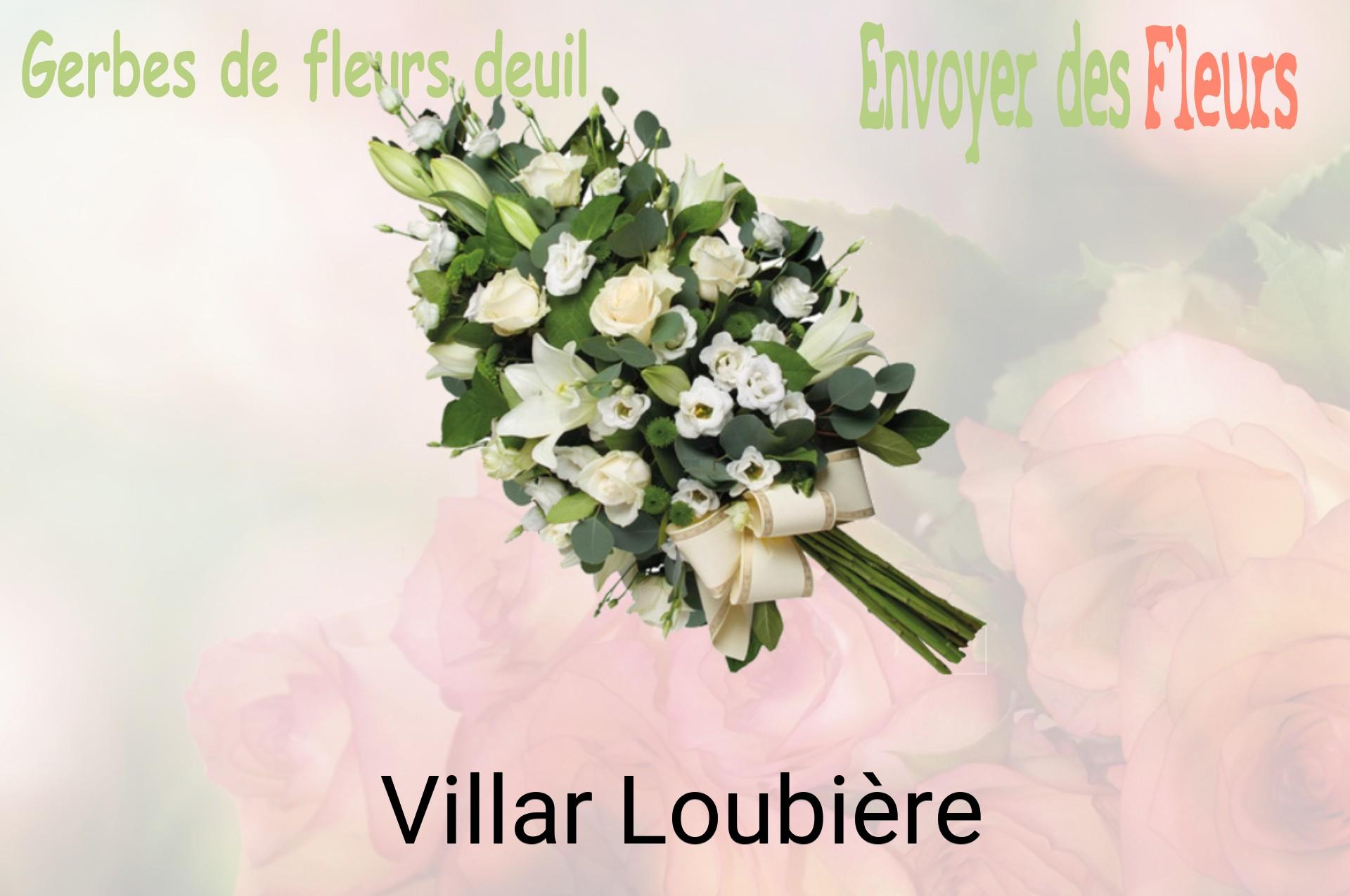 Gerbe de fleurs de deuil livrée à Villar-Loubière